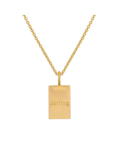 Wholesale Simple Square English Letter Proverbs Titanium Steel Necklace