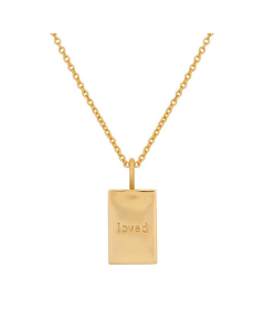 Wholesale Simple Square English Letter Proverbs Titanium Steel Necklace