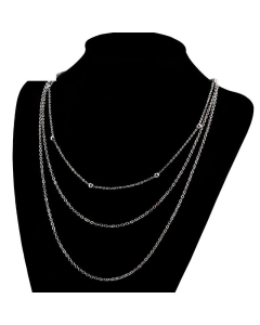 Korean Simple Stainless Chain Wholesale Three-Layer Chain Necklace