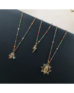 Angel Lightning Dripping Pendant Stainless Steel Necklace Wholesale Jewelry