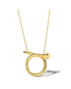  Men's And Women's Necklace Gold-Plated Twisted Screwdriver Titanium Steel Accessories Fashion