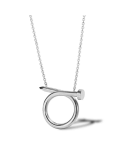  Men's And Women's Necklace Gold-Plated Twisted Screwdriver Titanium Steel Accessories Fashion