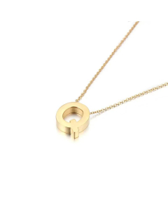 Non-Fading 26 English Letters Pendant Stainless Steel Necklace Fine Quality Wholesale Jewelry
