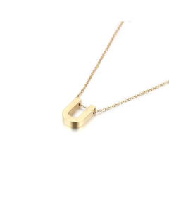 Non-Fading 26 English Letters Pendant Stainless Steel Necklace Fine Quality Wholesale Jewelry