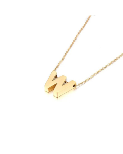 Non-Fading 26 English Letters Pendant Stainless Steel Necklace Fine Quality Wholesale Jewelry