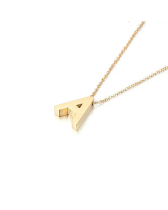 Non-Fading 26 English Letters Pendant Stainless Steel Necklace Fine Quality Wholesale Jewelry