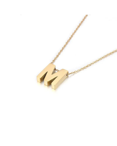 Non-Fading 26 English Letters Pendant Stainless Steel Necklace Fine Quality Wholesale Jewelry