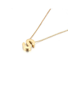 Non-Fading 26 English Letters Pendant Stainless Steel Necklace Fine Quality Wholesale Jewelry