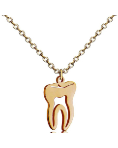 Hollow Tooth Shape Pendant Stainless Steel Necklace Wholesale