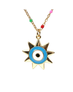 Wholesale Jewelry Devil's Eye Pendant Stainless Steel Necklace 