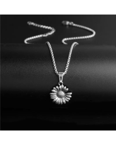 Korea Necklace Fashion Solid Color Daisy Stainless Steel Wholesale