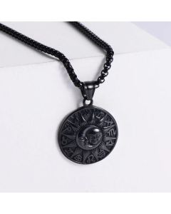 Wholesale Sunflower Stainless Steel Round With Twelve Constellation Pendant