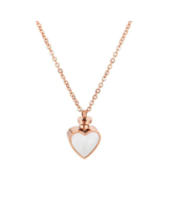 Heart-Shaped Shell Titanium Steel Necklace Fashion Heart Shape Clavicle Necklace 