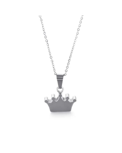 Fashion Stainless Steel Exquisite Golden Crown Necklace Wholesale