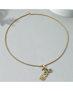Punk Style Skull Motorcycle Pendant Necklace Wholesale Jewelry