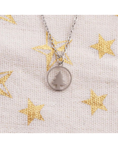  Jewelry Christmas Tree Pendant Stainless Steel Necklace Wholesale