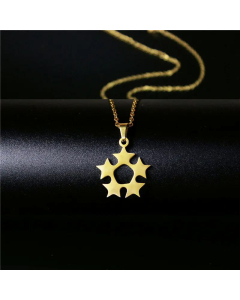 Wholesale 18K Gold Heart Note Pendant Dolphin Monkey Stainless Steel Necklace