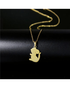 Wholesale 18K Gold Butterfly Crown Pendent Tree Stainless Steel Necklace
