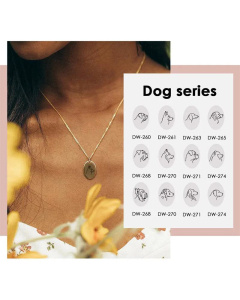 Wholesale Simple Lettering Pets Oval Stainless Steel Necklace 