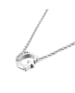 Temperament Fashion Inlaid Zircon 26 English Letters Stainless Steel Necklace Wholesale