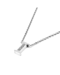 Temperament Fashion Inlaid Zircon 26 English Letters Stainless Steel Necklace Wholesale