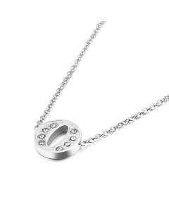 Temperament Fashion Inlaid Zircon 26 English Letters Stainless Steel Necklace Wholesale