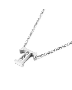 Temperament Fashion Inlaid Zircon 26 English Letters Stainless Steel Necklace Wholesale