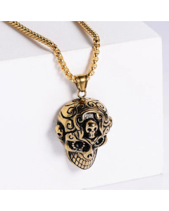Punk Style Skull Head Pendant Stainless Steel Jewelry Wholesale