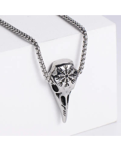 Retro Compass Crow Head Pendant Olecrane Stainless Steel Wholesale