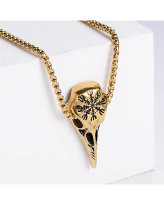Retro Compass Crow Head Pendant Olecrane Stainless Steel Wholesale