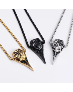 Retro Compass Crow Head Pendant Olecrane Stainless Steel Wholesale