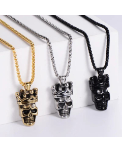 Fashion Skull Ghost Head Pendant Wholesale Stainless Steel Titanium Steel