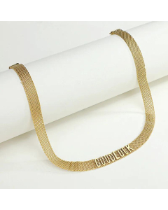 Collar Female Popular Titanium Steel Ins Style Goodluck Letter Stainless Steel Necklace 