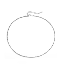 Jewelry Zipper Shape Fine Chain Stainless Steel Necklace Wholesale-Steel Color-01