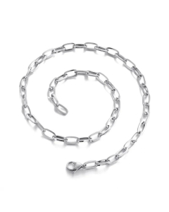 Wholesale Fashion Stainless Steel Paperclip Chain Necklace