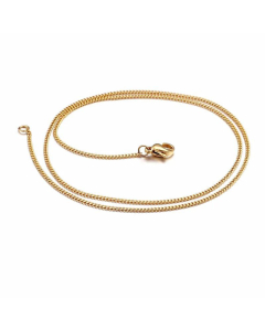 Wholesale Simple Multi-Color Thin Titanium Steel Necklace-Gold Color-45cm-1.5mm