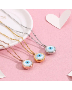 Fine Quality Wholesale Fashion Titanium Steel Devil Eyes Necklace 