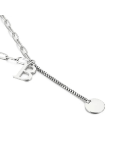 Fine Quality Fashion 26 Letters Titanium Steel Necklace Wholesale Jewelry 
