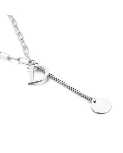 Fine Quality Fashion 26 Letters Titanium Steel Necklace Wholesale Jewelry 