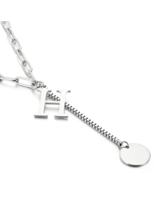 Fine Quality Fashion 26 Letters Titanium Steel Necklace Wholesale Jewelry 
