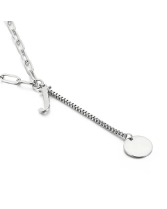 Fine Quality Fashion 26 Letters Titanium Steel Necklace Wholesale Jewelry 