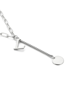 Fine Quality Fashion 26 Letters Titanium Steel Necklace Wholesale Jewelry 