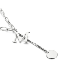 Fine Quality Fashion 26 Letters Titanium Steel Necklace Wholesale Jewelry 