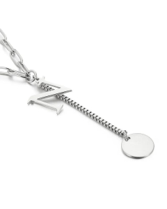 Fine Quality Fashion 26 Letters Titanium Steel Necklace Wholesale Jewelry 