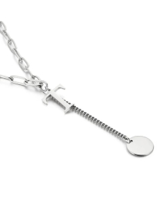 Fine Quality Fashion 26 Letters Titanium Steel Necklace Wholesale Jewelry 