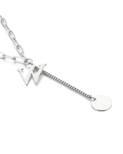 Fine Quality Fashion 26 Letters Titanium Steel Necklace Wholesale Jewelry 