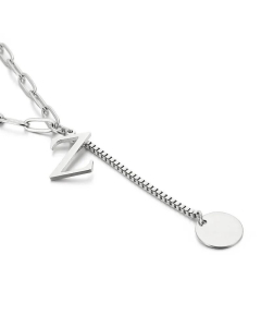 Fine Quality Fashion 26 Letters Titanium Steel Necklace Wholesale Jewelry 
