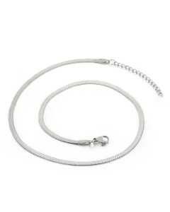 Creative Geometric Chain Titanium Steel Snake Bone Necklace Wholesale