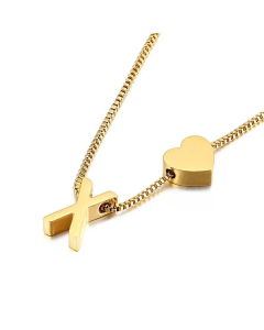 Wholesale New 26 Letters Titanium Steel Heart Pullable Necklace