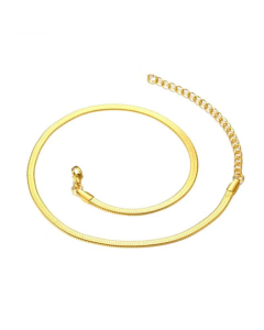 18K Minimalist Choker Fashion Simple Titanium Steel Snake Bone Chain Wholesale